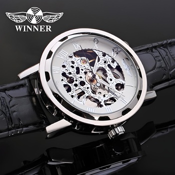 Winner Часовник Winner RE-14449 - Черен / Сребърен / Бял KP14449