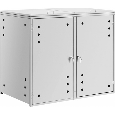 Uniprodo box na popelnice 2 x 240 l větrací otvory UNI WBC 10