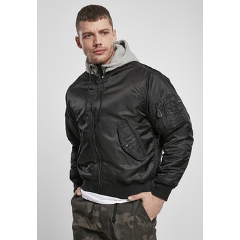 Brandit MA1 Sweat Hooded jacket černo šedá