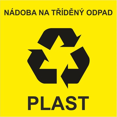 Nádoba na tříděný odpad - plast samolepící vinylová fólie 100 x 100 mm – Zbozi.Blesk.cz
