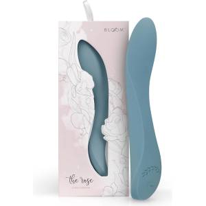Bloom Rose - вибратор за G-точка с акумулатор, силикон, тюркоаз