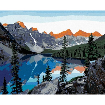Zuty Malování Podle Čísel Kanadské Jezero 80 x 100 cm Plátno Rám
