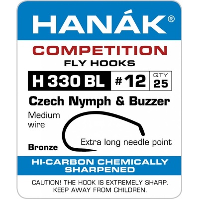 Hanák Competition Muškařský háček univerzální blešivcový bronzový vel.10 25 ks