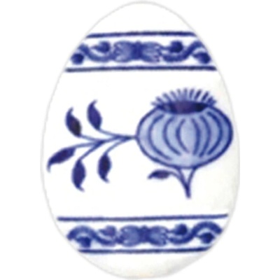 Cibulák veľkonočná ozdoba vajíčko, záves 5,5 cm originálny porcelán Dubí,