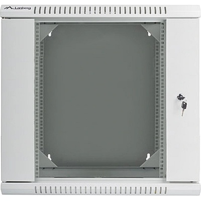 Lanberg rack cabinet 19 double-section wall-mount 12U / 600x600 for self-assembly (flat pack), grey (WF02-6612-10S)