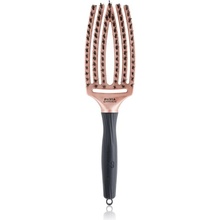 Olivia Garden Fingerbrush Combo Trinity Rose Gold zakřivený plochý kartáč na vlasy