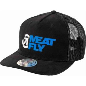 Meatfly шапка с козирка Shaun Trucker Black / Blue Revital | Черна | Размер Meatfly | Cheren | МЪЖЕ | ЕДИН РАЗМЕР