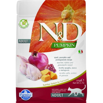 N&D GF Pumpkin CAT Quail & Pomegranate 300 g