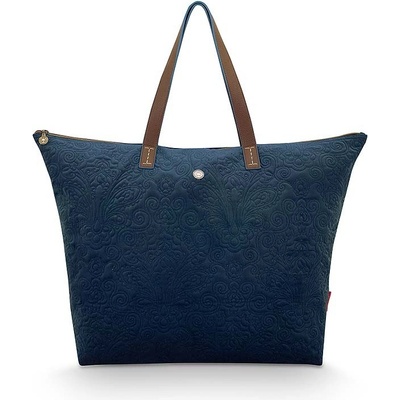 PIP Studio Taška sametová prošívaná Denim Blue 66 x 20 x 44cm 51.273.337