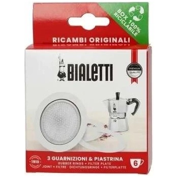 Bialetti 2 hliník sitko + silikonové tesnenie 3 ks