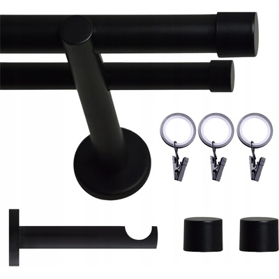 VOPPI GARNÝŽ JEDNOŘADÁ LOFT S ŽABKAMI 19MM 180 CM BÍLÁ