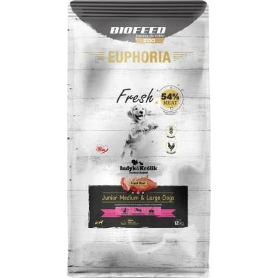 EuphoriaFresh Junior Medium & Large dogs Turkey with rabbit 12 kg