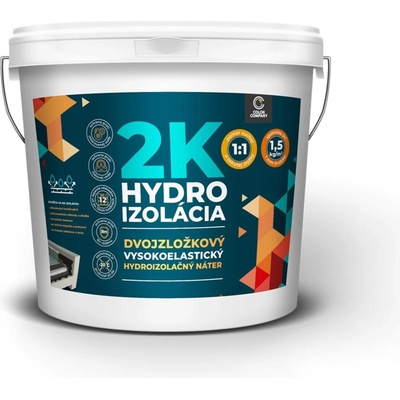 COLOR COMPANY HYDROIZOLACE 2K dvousložková 6 kg Šedá