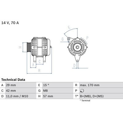 BOSCH 0 986 049 960 generátor (0986049960)