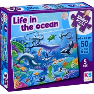 KS Games Пъзел KS Games от 50 XXL части - Живот в океана (JP31013) - baby