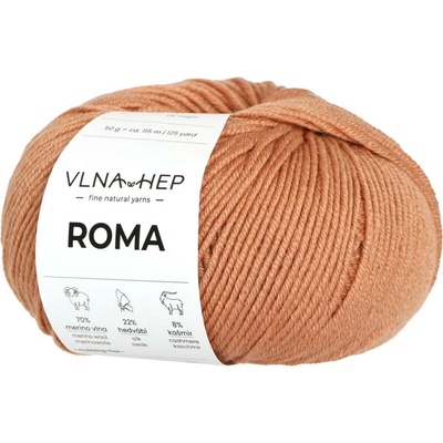 Vlna-hep Příze Roma - luxusní přírodní příze - kašmír, merino vlna, hedvábí Roma: 132920 Sandstone