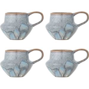 Bloomingville Светлосини глинени чаши в комплект от 4 бр. 300 ml Bessie - Bloomingville (82072477)