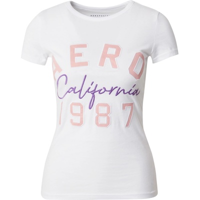 AÉropostale Тениска 'california 1987' бяло, размер xs