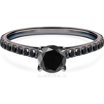 Savicki Zásnubný prsteň Share Your Love čierne zlato čierny diamant SYL P3 CZD CZD CZ