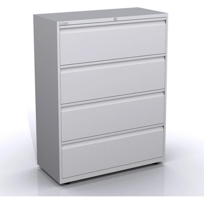 Bisley SYC10/0/4 kovová čtyřzásuvková světle šedá av7 RAL 7035 strukturovaný lak – Zbozi.Blesk.cz