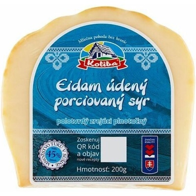 Koliba Syr Eidam údený 45% blok 200 g