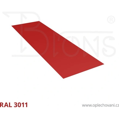 Brons Rovinný plech 600 x 2000 mm vínově červená