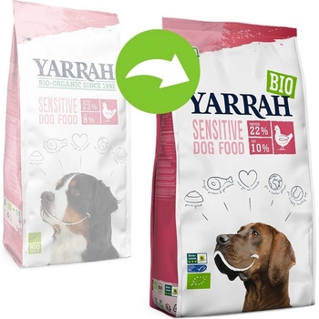 Yarrah Bio Sensitive s bio kuřecím masem a bio rýží 10 kg
