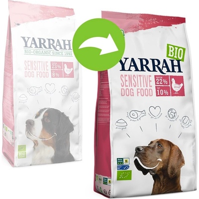 Yarrah Bio Sensitive s bio kuřecím masem a bio rýží 2 x 10 kg