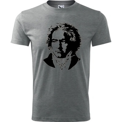 Tričko Beethoven šedé