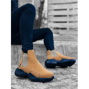 BOA Shoes Мъжки спортни боти със странични ластици ba0444 - Камел #362096 (362096_Камел)
