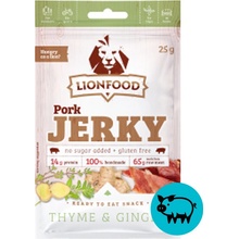 Lionfood Vepřové Jerky TYMIÁN A ZÁZVOR 25 g