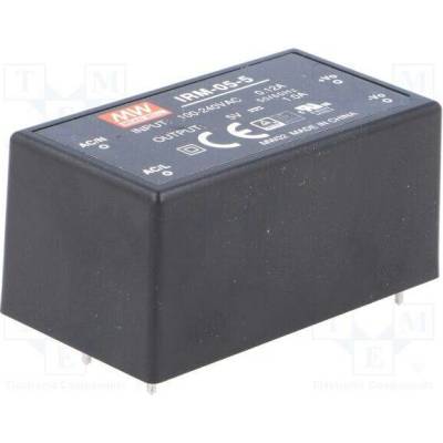 MEAN WELL IRM-05-5 Měnič: AC/DC; 5W; Uvst: 85÷264VAC,120÷370VDC; Uvýst: 5VDC; OUT: 1