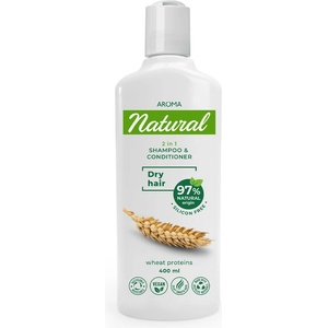 Арома Шампоан и балсам 2 В 1 aroma natural Пшеничен протеин 400 мл (А-429310)