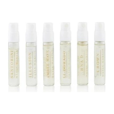 Matin Martin Discovery Set подаръчен комплект: EDP Illusion 2 ml + EDP El Dorado 2 ml + EDP Raa'd 2 ml + EDP Amber Wave 2 ml + EDP Santorini 2 ml + EDP Crown 2 ml унисекс