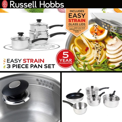 Russell Hobbs RH00542EU7 Easy Strain Pan Set 3 pcs