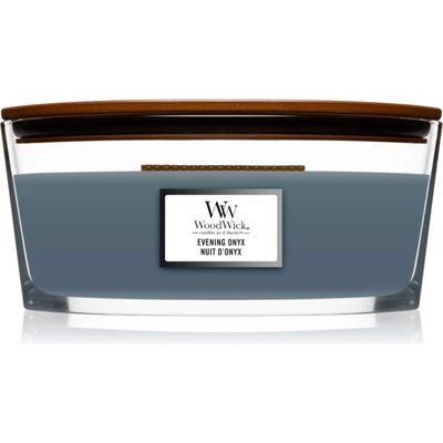 WoodWick Evening Onyx ароматна свещ с дървен фитил (hearthwick) 453 гр