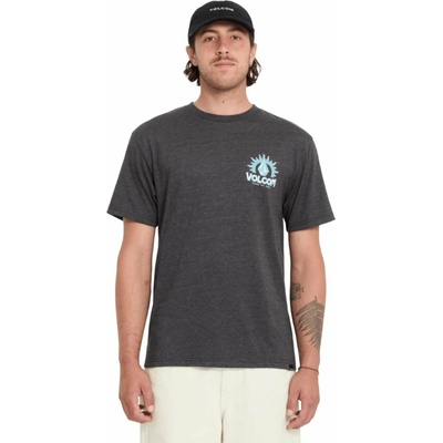 Volcom pánské tričko Solstice Hth Sst Heather Black Černá