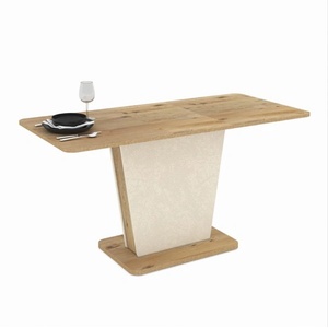 Bogdan Furniture Europe Трапезна маса lali 120, разтегателна, дъб артисан и бяло