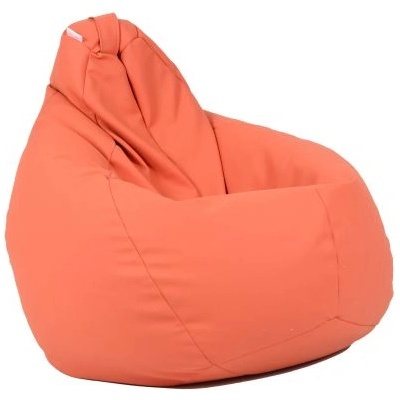 PUFRELAX Пуф, круша, 220л. , Nirvana Hobbit - Orange, Еко кожа, Пълнеж от Полистиролни перли, 8066 (PUF-G-NH-ML-OR)