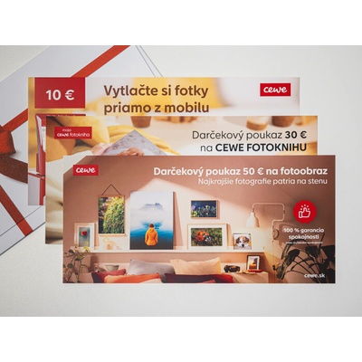 CEWE Darčekové poukážky k nákupu