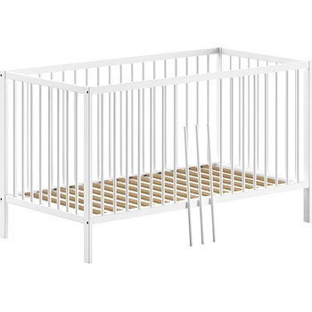 Vipack Бяло детско креватче 70x140 cm от масивен бор DINO - Vipack (DIBB7014)