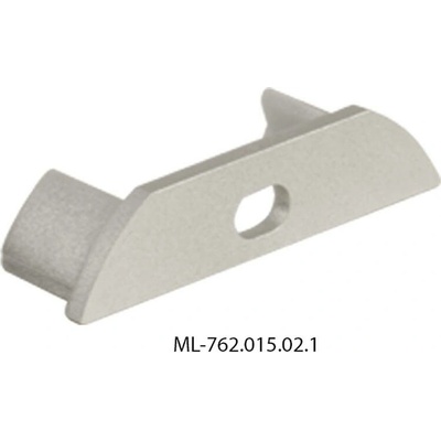 ML-762.015.02.1 Koncovka s otvorem pro PX, stříbrná barva, 1 ks