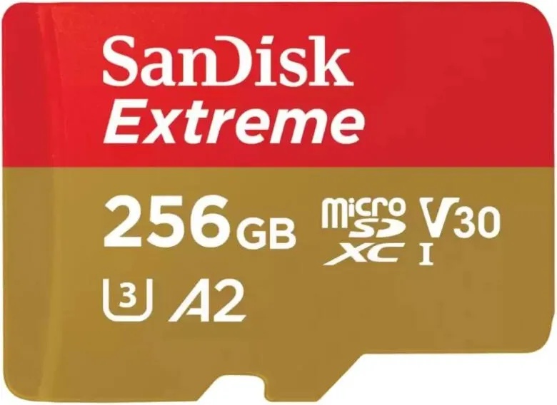SanDisk Extreme microSDXC 256GB UHS-I/U3/A2/CL10 (SDSQXAV-256G-GN6MA/121587)