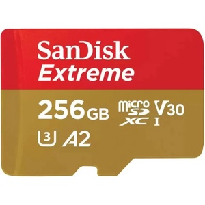 SanDisk Extreme microSDXC 256GB UHS-I/U3/A2/CL10 (SDSQXAV-256G-GN6MA/121587)