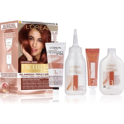 L'Oréal Excellence Universal Nudes перманентната боя за коса цвят 5UR Universal Red