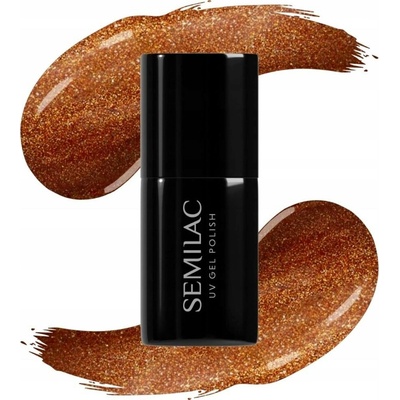 Hybridní lak Semilac oranžový cat eye 7,00 ml