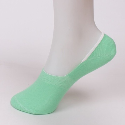 Памучни чорапи тип терлик в светлозелен цвят