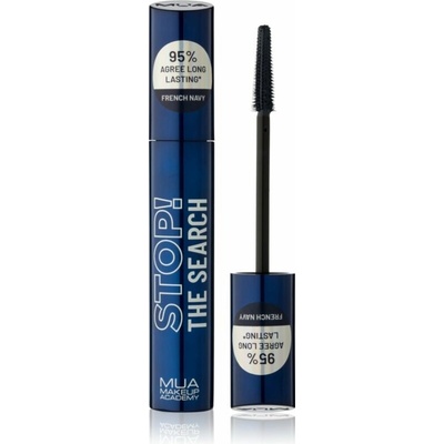 MUA Makeup Academy Stop The Search dlouhotrvající řasenka French Navy 12 ml