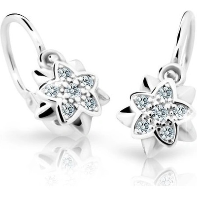 Danfil detské náušnice kvetiny C2210 z bieleho zlata white brizura