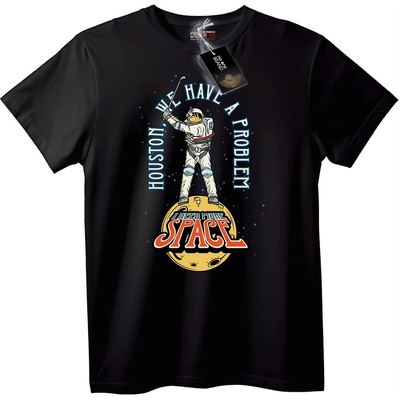 NOONEBRAND Тениска Космонавт Космос - 2XL, Black